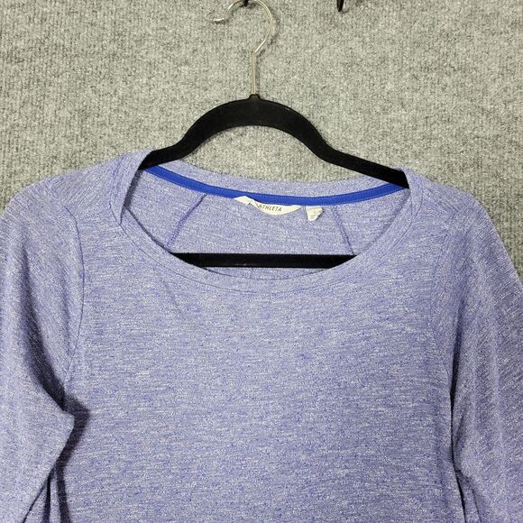 ATHLETA 721632 Purple Suri Bubble Hem Top Long Sleeve SIZE SMALL - Picture 3 of 10